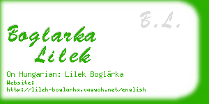 boglarka lilek business card